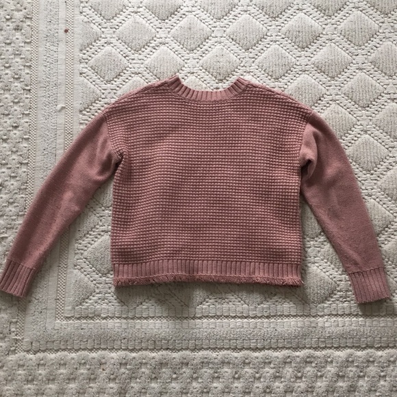 Madewell Rose Pink Crop Sweater - Picture 2 of 4